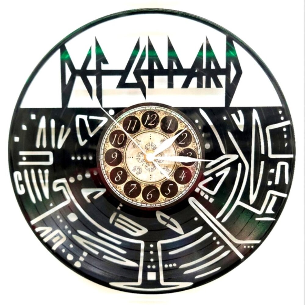 DEF LEPPARD vinyl record clock